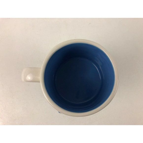 HMK HAPPY CRAPPY Cup Mug Bi Color Blue And White 8 oz *New* - Picture 10 of 11